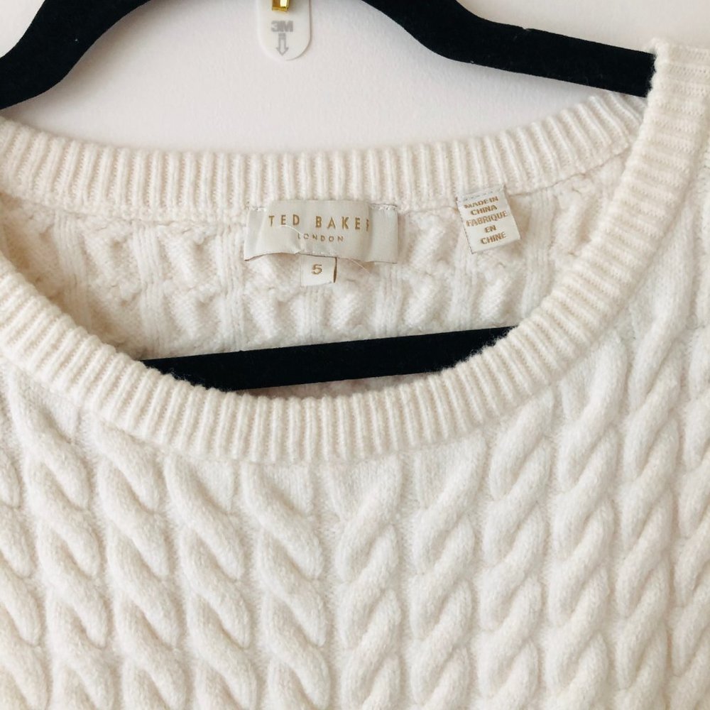 ⛔️SOLD Ted Baker London Mereda Cable Knit Peplum - Picture 3 of 5